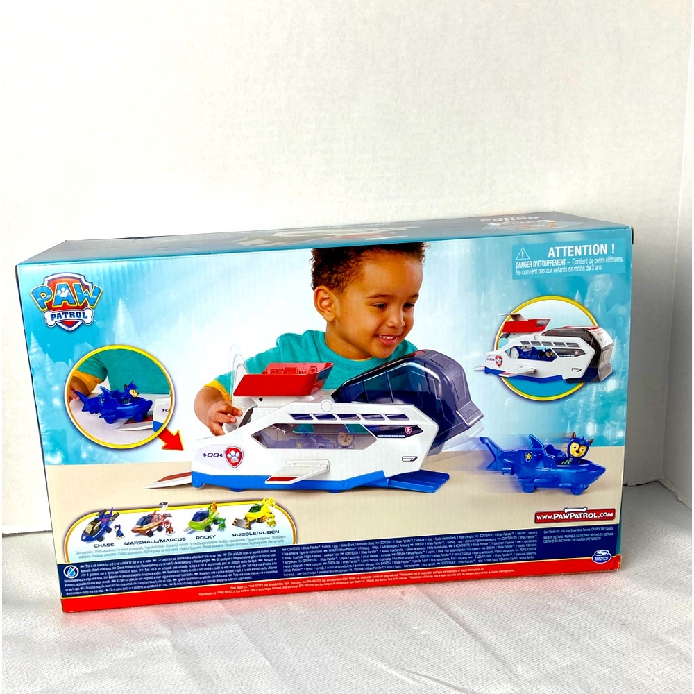 Nickelodeon, Paw patrol, Aqua pup, Whale patroller team Vehicle. Aqua Pups